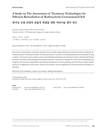 Más sobre Un Estudio sobre la Evaluación de Tecnologías de Tratamiento para la Remediación Eficiente de Suelos Contaminados Radiactivamente