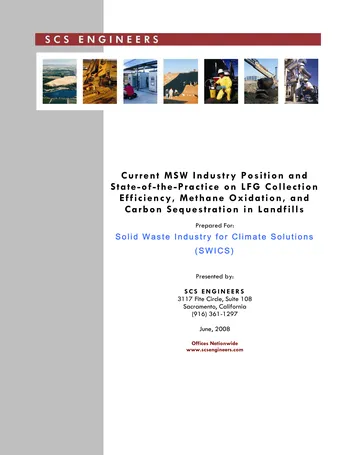 Más sobre Posición Actual de la Industria de RSU y Estado de la Práctica en la Colección de Gases de Vertedero