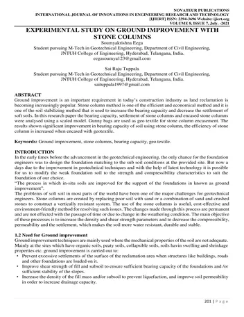Más sobre Estudio Experimental sobre la Mejora del Suelo con Columnas de Piedra