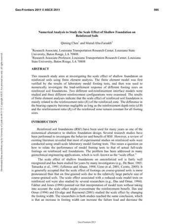 Más sobre Análisis Numérico para Estudiar el Efecto de Escala de Cimientos Superficiales